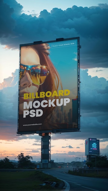 Mockup de cartelera de PSD en The Side Road 3