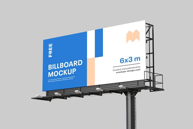 Mockup de cartelera para publicidad al aire libre