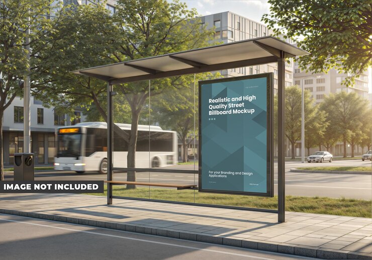 PSD mockup de carteles callejeros realistas y de alta calidad