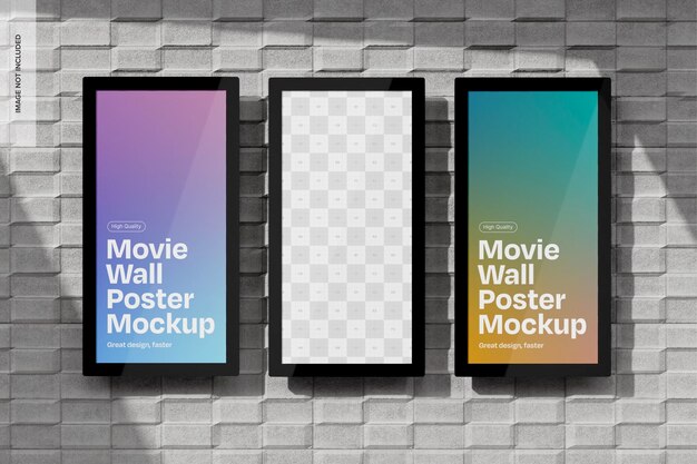 PSD mockup de carteles de las películas