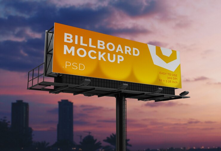 Mockup cartellone all'aperto