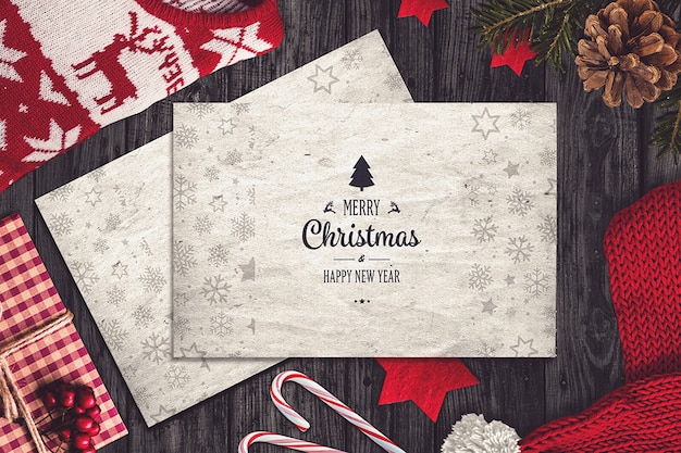 Mockup cartolina di Natale