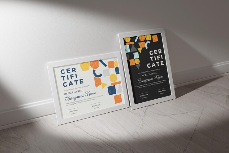 Mockup del certificado