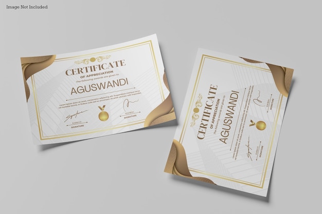 Mockup del certificado