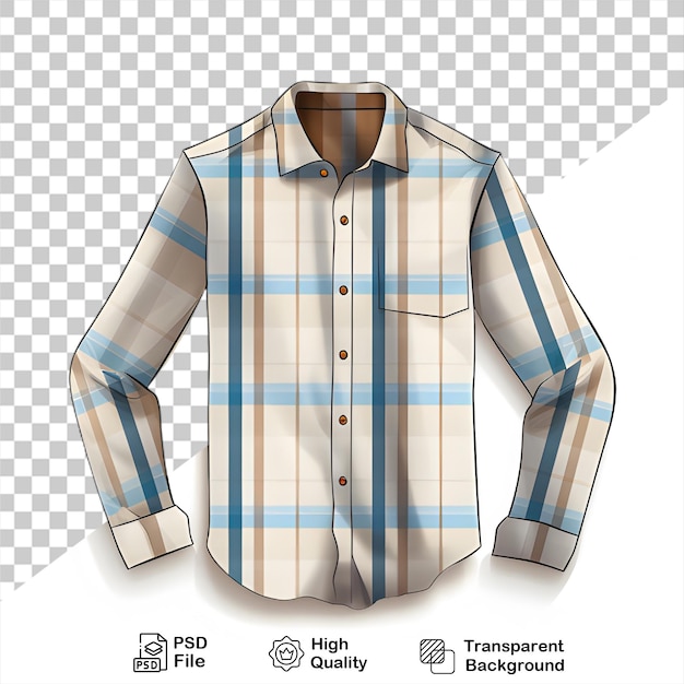 PSD mockup de chemise à boutons isolé sur fond transparent inclure un fichier png