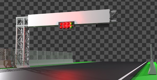 Mockup del circuito de la línea de meta