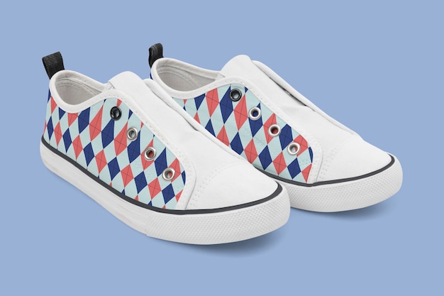 PSD mockup colorido slip-on streetwear zapatillas de moda