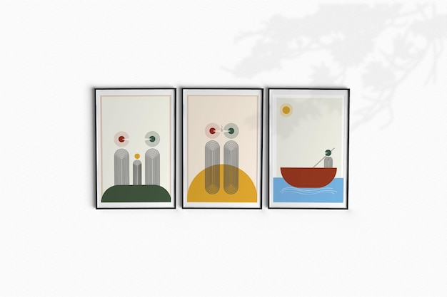 Mockup completamente modificabile della cornice verticale del poster