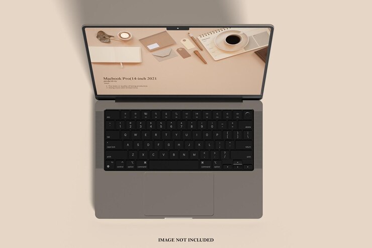 PSD mockup de la computadora portátil