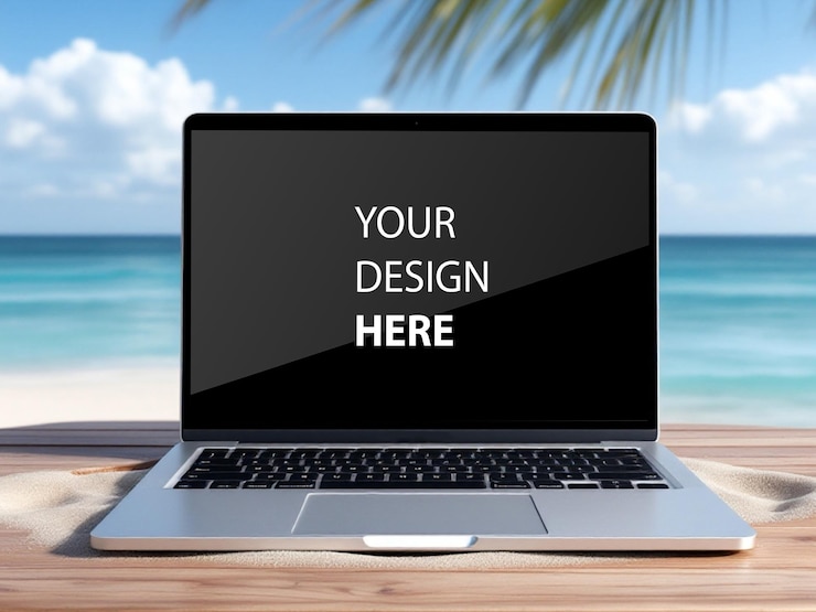 PSD mockup de la computadora portátil