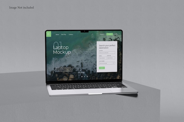 Mockup de la computadora portátil