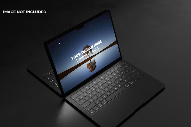 Mockup de la computadora portátil