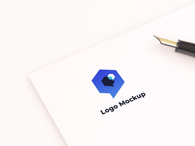 Mockup con logo in carta