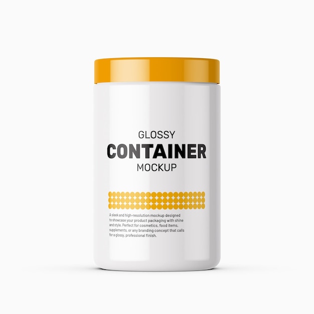 Mockup de contenedor brillante
