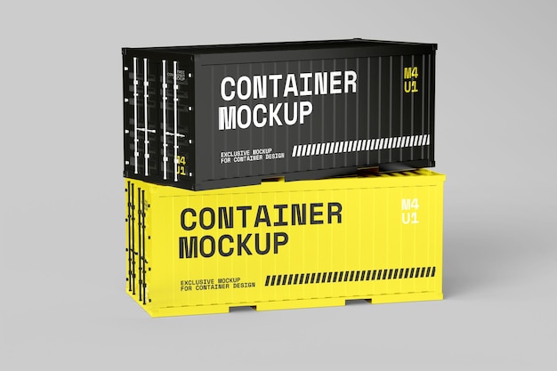 Mockup del contenedor de envío de PSD