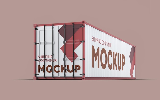 Mockup del contenedor de transporte