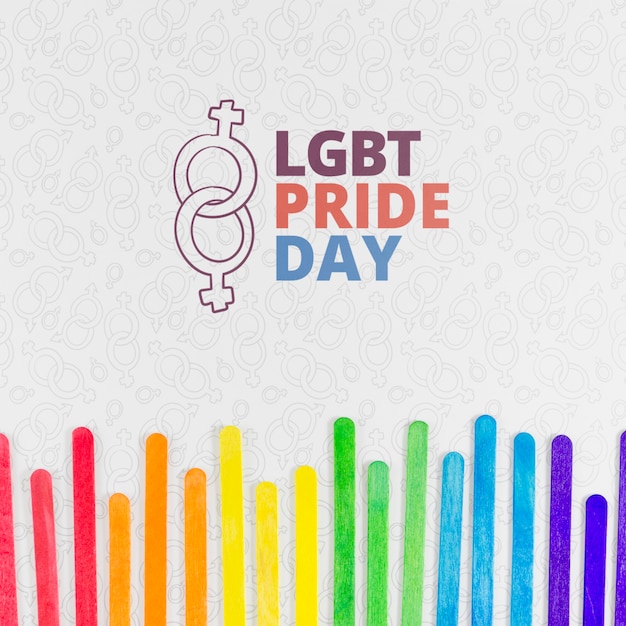 PSD mockup de copyspace para el día del orgullo lgbt