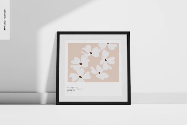 Mockup cornice minimalista 1:1, vista frontale