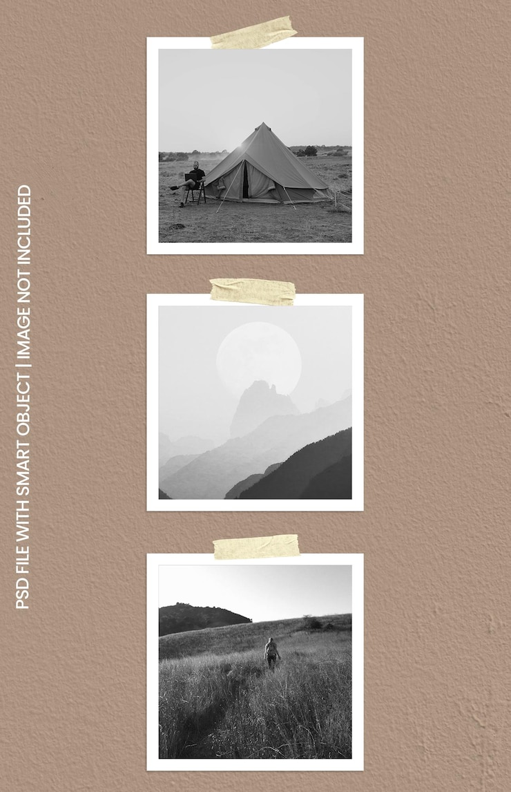 PSD mockup cornice quadrata polaroid psd premium