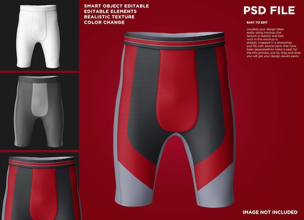 PSD mockup corto de pantalones para ciclismo