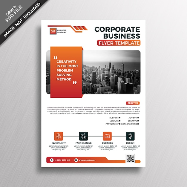 PSD mockup de cover de folleto corporativo de negocios