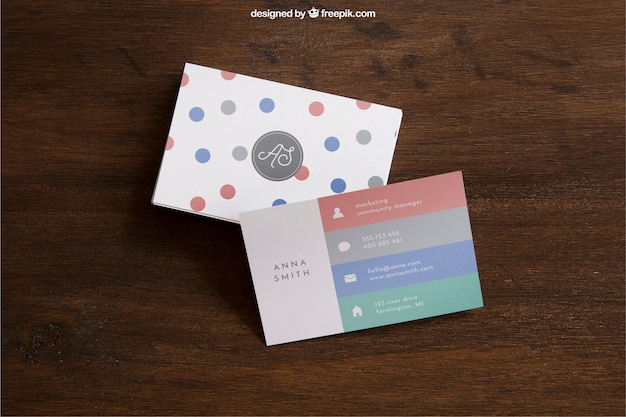 Mockup creativo de tarjetas de visita