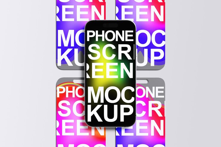 PSD mockup creativo de teléfono móvil alineado con psd para publicaciones y historias sociales de instagram
