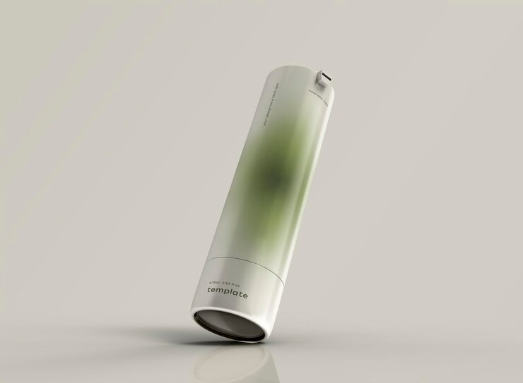 PSD mockup de crema de frasco cosmético 3d de fondo aislado