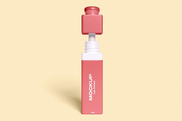 PSD mockup de crema para los labios
