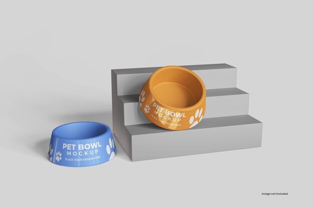 Mockup del cuenco de mascotas