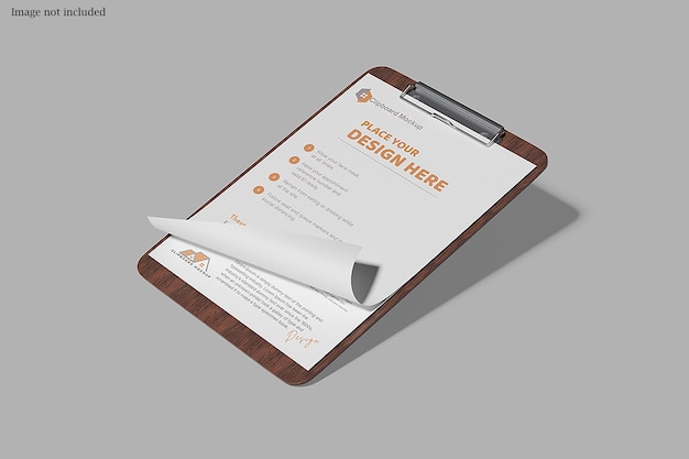Mockup da área de transferência
