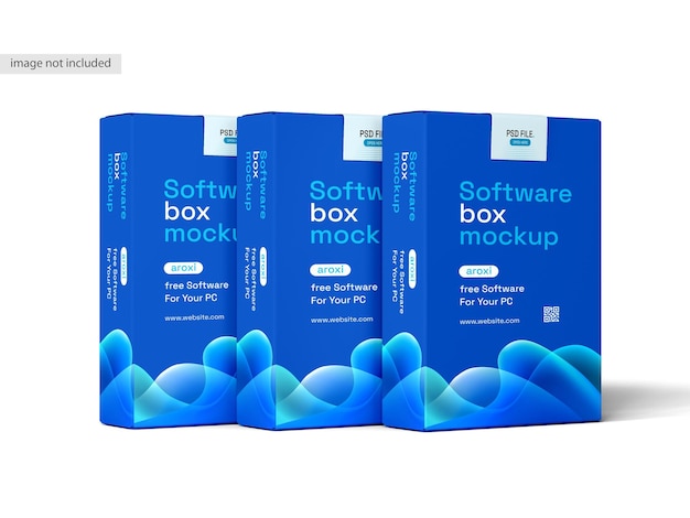 Mockup da caixa de embalagem de software