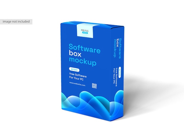 Mockup da caixa de embalagem de software