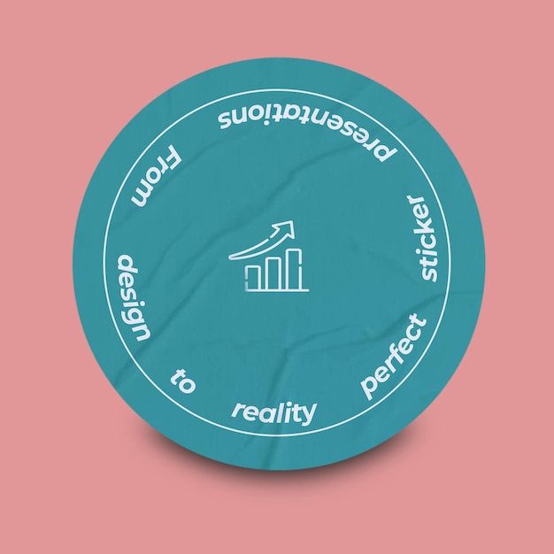 Mockup de adesivo para designers e criativos