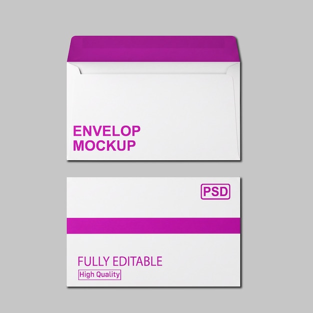 Mockup de apresentação de envelope