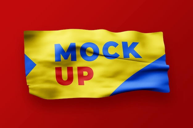 Mockup de bandeira 3D psd premium realista