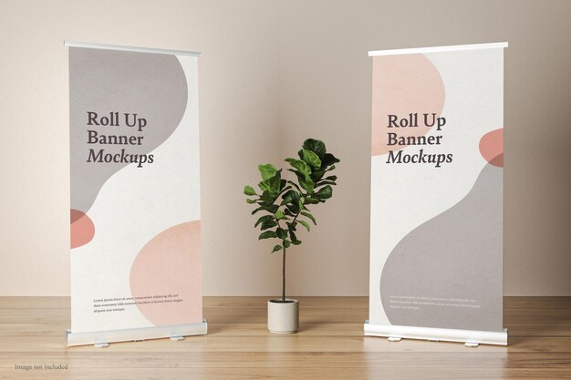 Mockup de banner para cima
