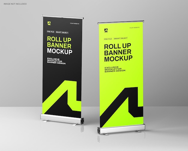 Mockup de banner para cima