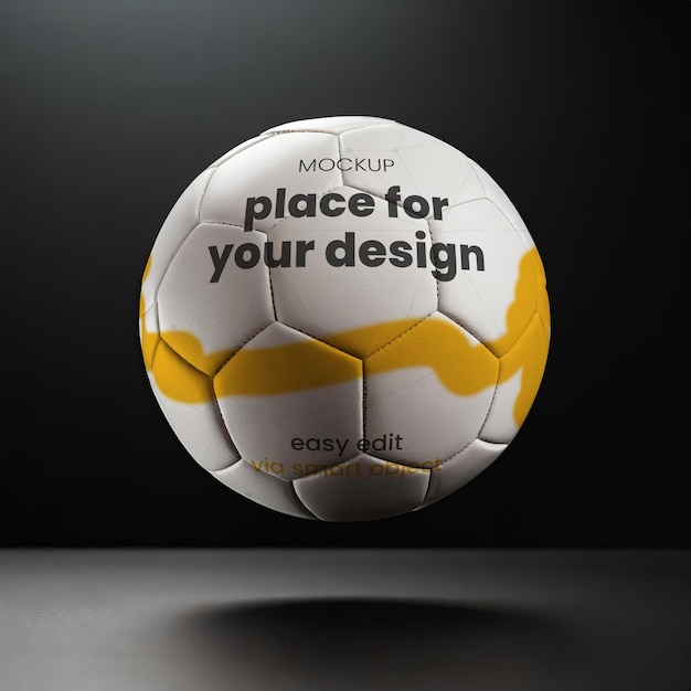 PSD mockup de bola de futebol 01