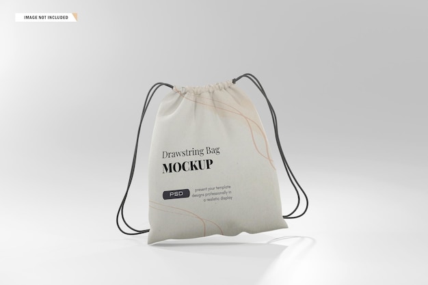 PSD mockup de bolsa com cordão de lona