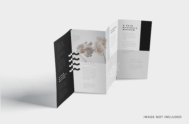 Mockup de brochura com quatro dobras
