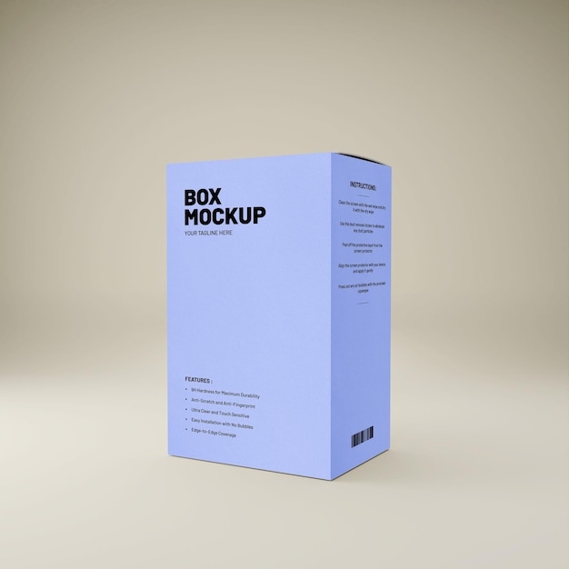 Mockup de caixa realista