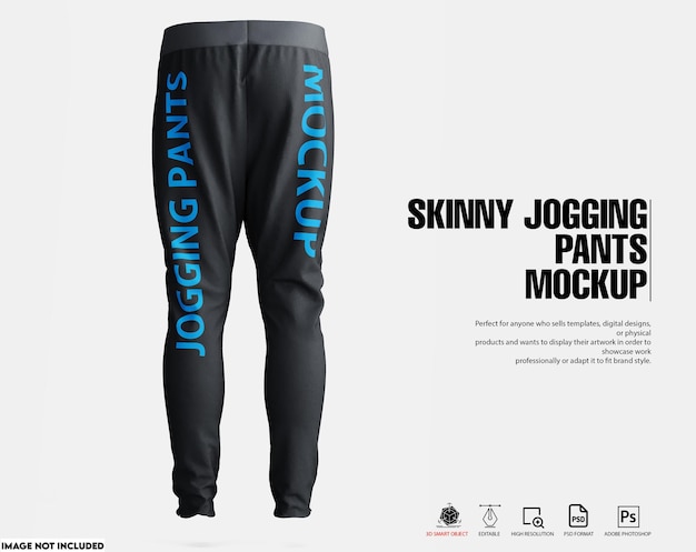 Mockup de calça jogging skinny para homens