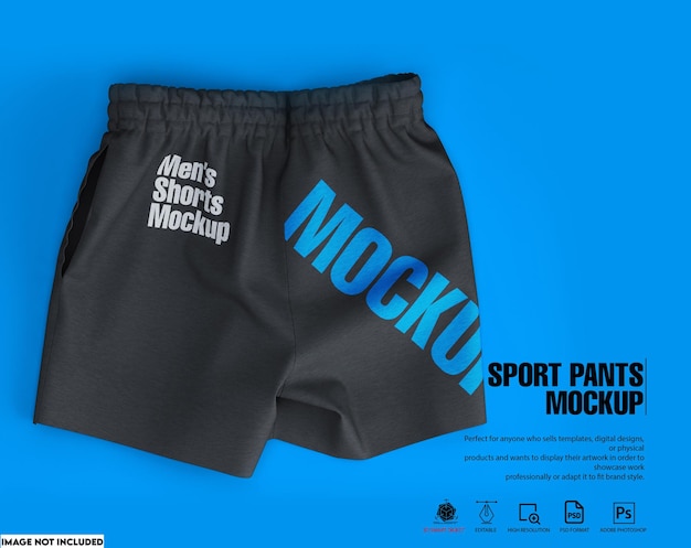 PSD mockup de calças esportivas curtas para homens