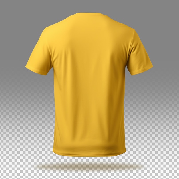 PSD mockup de camisa amarela vista de trás
