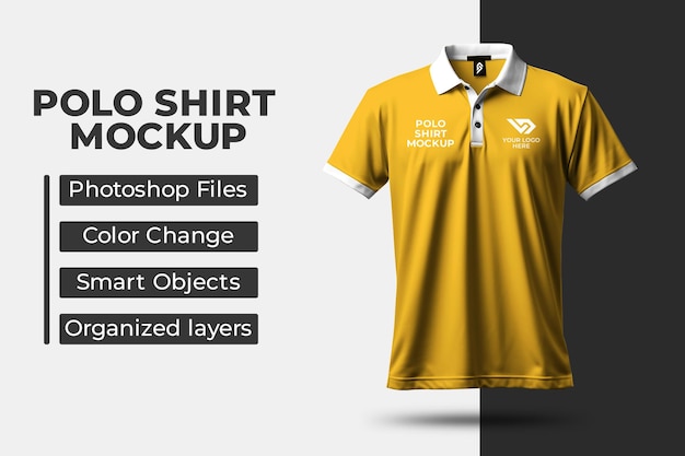 PSD mockup de camisa de polo do psd