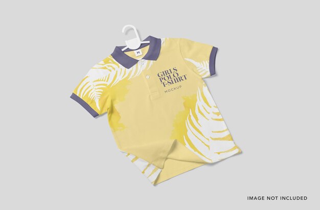 Mockup de camisa pólo para meninas