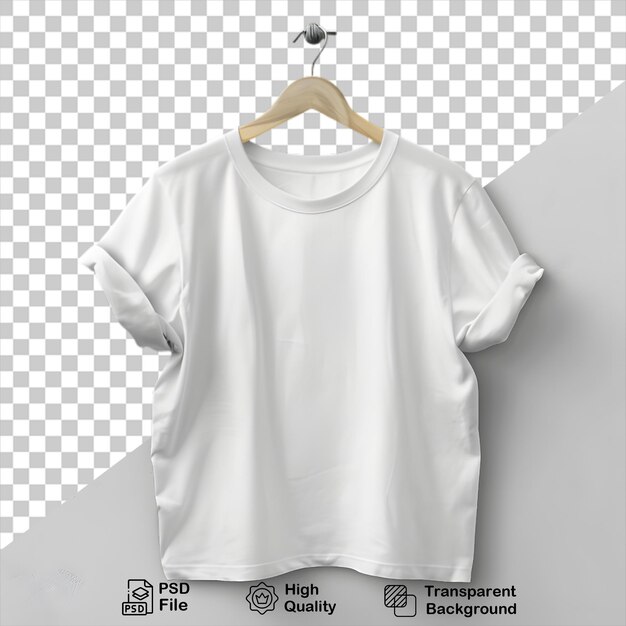 PSD mockup de camiseta branca em fundo cinza inclui arquivo png