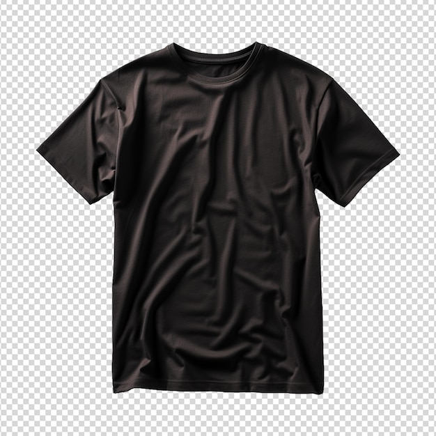 Mockup de camiseta preta isolado em branco