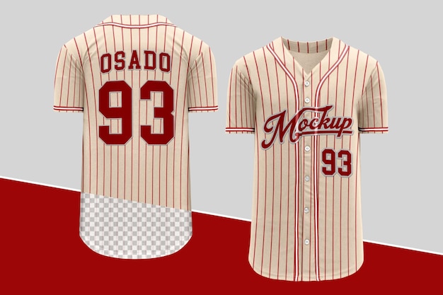 PSD mockup de camisola de basebol